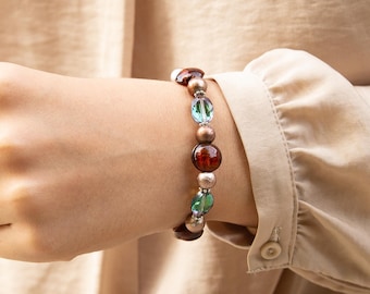 Medical ID Bracelet Woman Medical Alert Bracelet Interchangeable Watch Band Beaded Stretch Watch Bracelet Unique - Jurassic Park