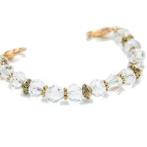 GOLD Tone Medical Alert Bracelet | Woman Stretch Medical Bracelet Replacement Band | Interchangeable Medical ID Bracelet | Crystal Clear