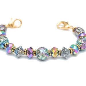 GOLD Tone Medical Alert Bracelet | Woman Stretch Medical Bracelet Replacement | Interchangeable Medical ID Bracelet | Multicolor Old World
