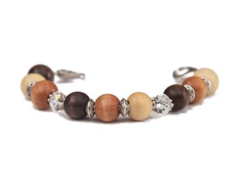 Medical ID Bracelet, Stretch Medic Alert, Beaded Interchangeable Watch Band Replacement, Allergy Diabetes Epilepsy Jewelry - The Woodlands