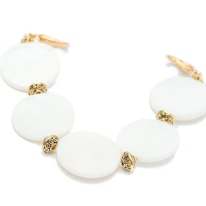 GOLD Tone Medical Alert Bracelet | Woman Stretch Medical Bracelet Replacement Band | Interchangeable Medical ID Bracelet | White Ivory Coast