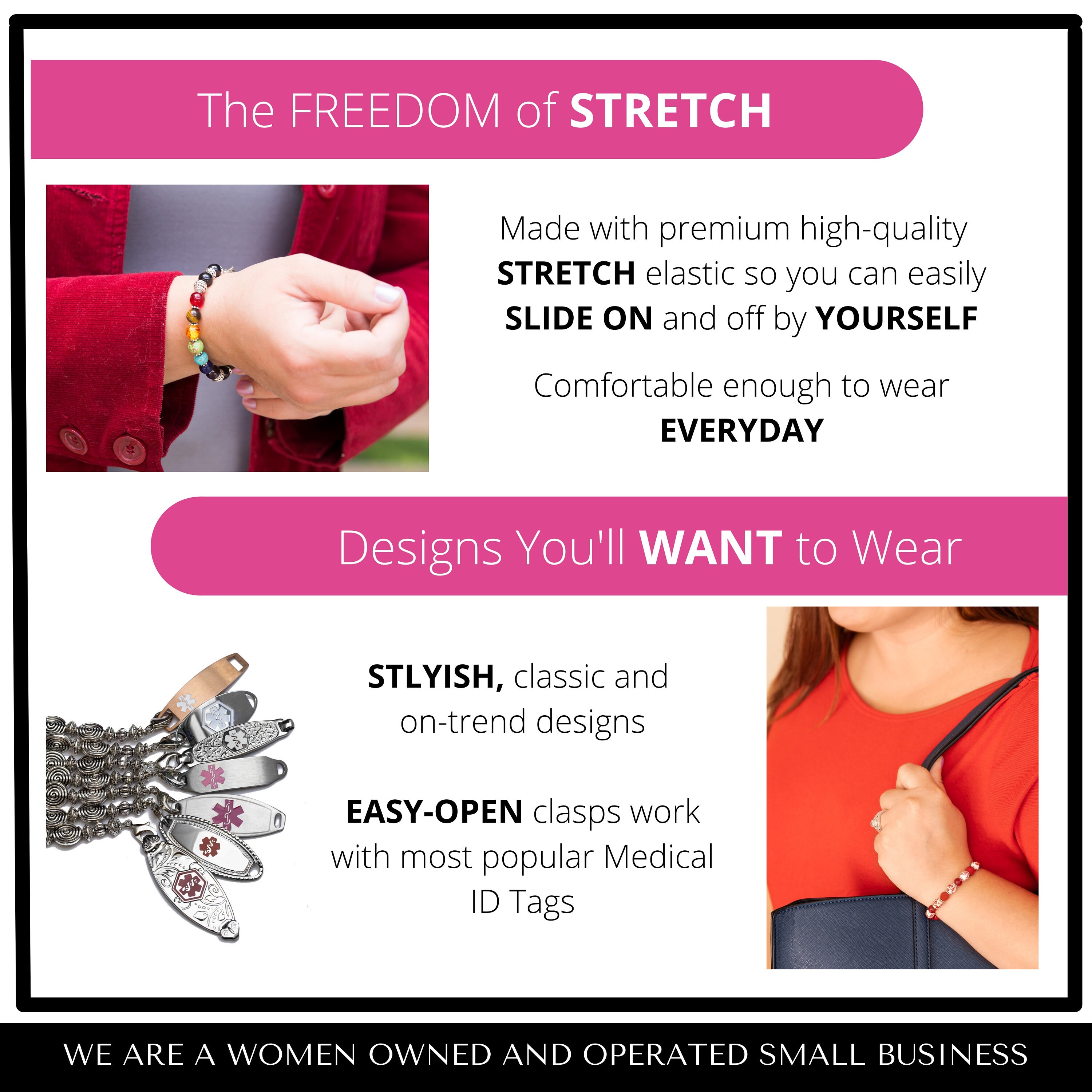 Stretch medical id deals bracelet