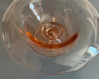 Vintage Pink Depression Glass Console Bowl