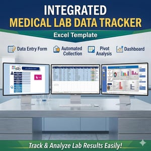 Medizinischer Labordaten-Tracker Excel-Vorlage | Ergebnisse Dashboard | Tool zur Sammlung von Gesundheitsdaten | Bearbeitbare Tabelle
