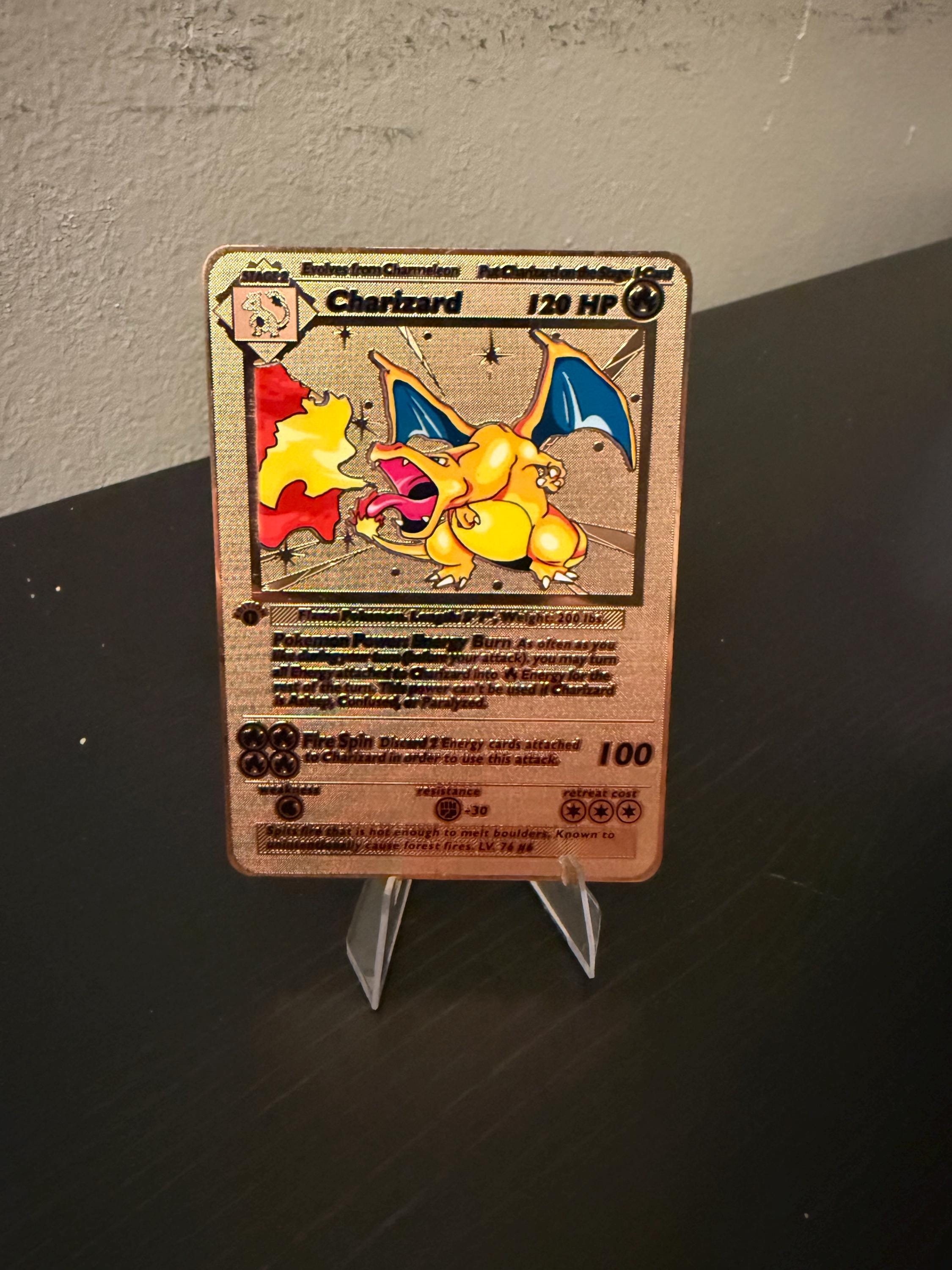 Charizard gold card - Etsy 日本
