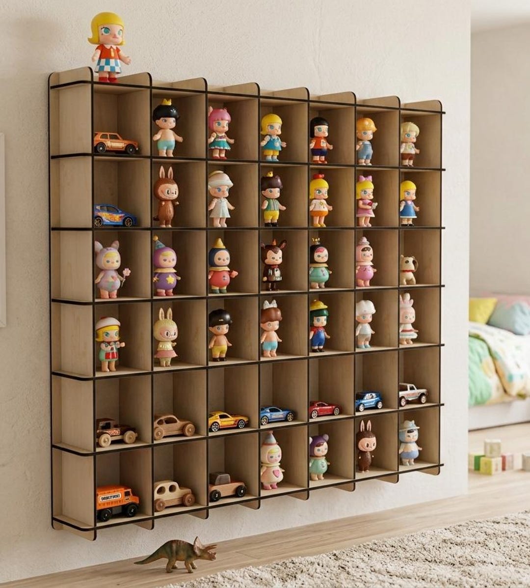 Display Cubbie Toy Display Shelves, Toy Wall Shelf, Cubby Display Shelf, Mini Figure ...