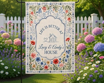 Nana Grammy Grandmother Personalized Flag |Grandparents Custom Names | Nana & Papa Gift | Gift from Grandkids | Mother's Day