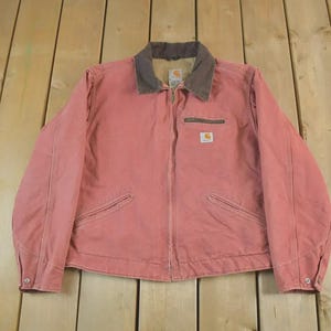 Chaqueta Carhartt Detroit vintage de los años 90, forrada con manta, talla grande para mujer / Desgastada y desteñida por el sol / Ropa de trabajo / Ropa urbana, una prenda de abrigo perfecta