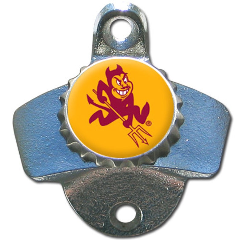 Wall Mounted Bottle Opener Arizona State Sun Devils Etsy