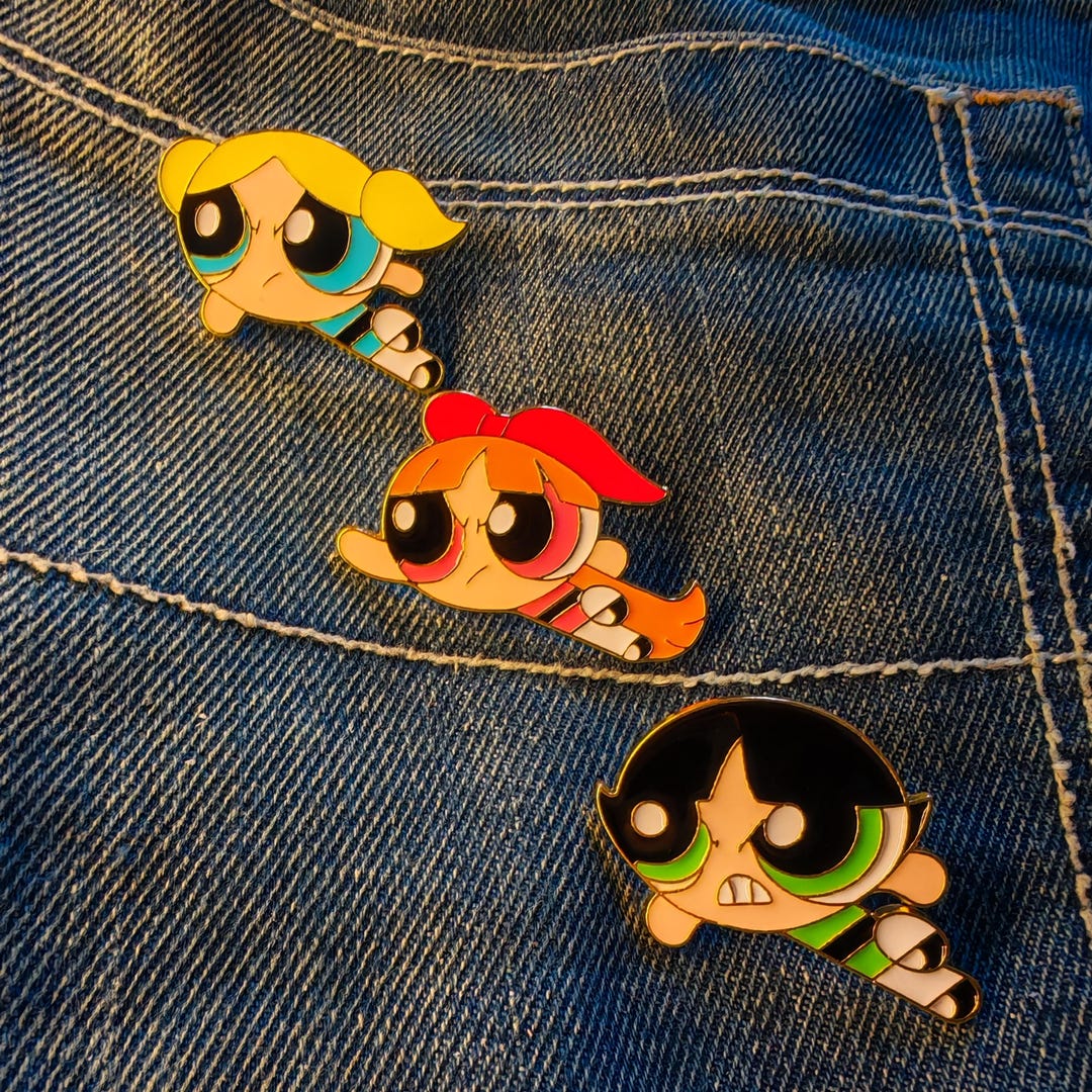 Powerpuff Girls Unofficial Enamel Pin Set | Nostalgic Girl Power - Etsy UK