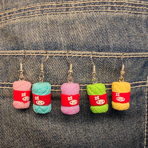 Wool Ball Earrings | Craftcore | Artist | Knitting | Sterling Silver Hooks or Clip-ons