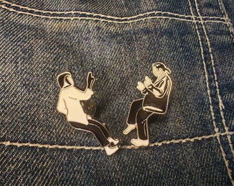 Dancing Figures Enamel Pin Badge Set