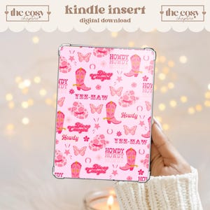 Kindle-Einlage „Pink Disco Cowgirl“ | Western-E-Reader-Hülle | Buchaccessoires (Digitaler Download)