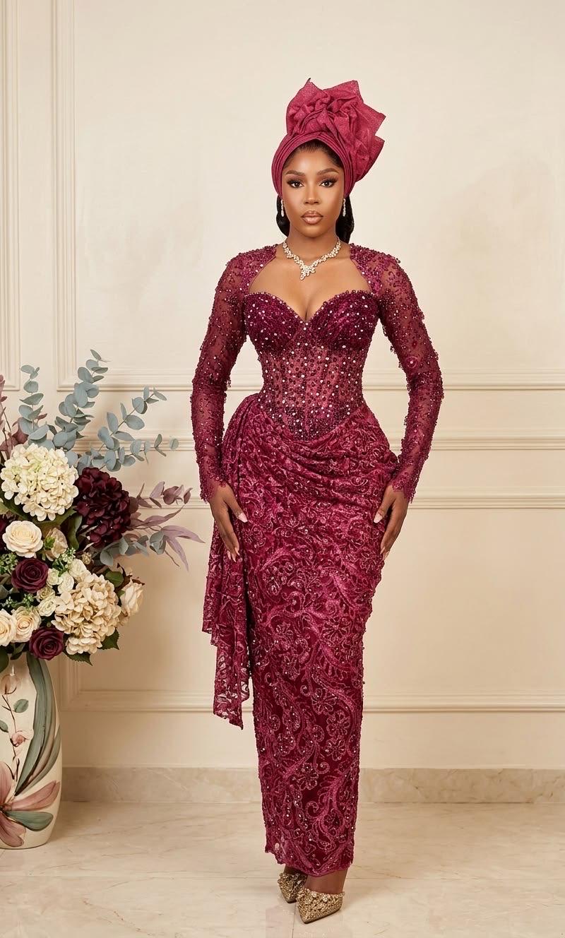 burgundy and rose gold prom dress prom Prom Dresses