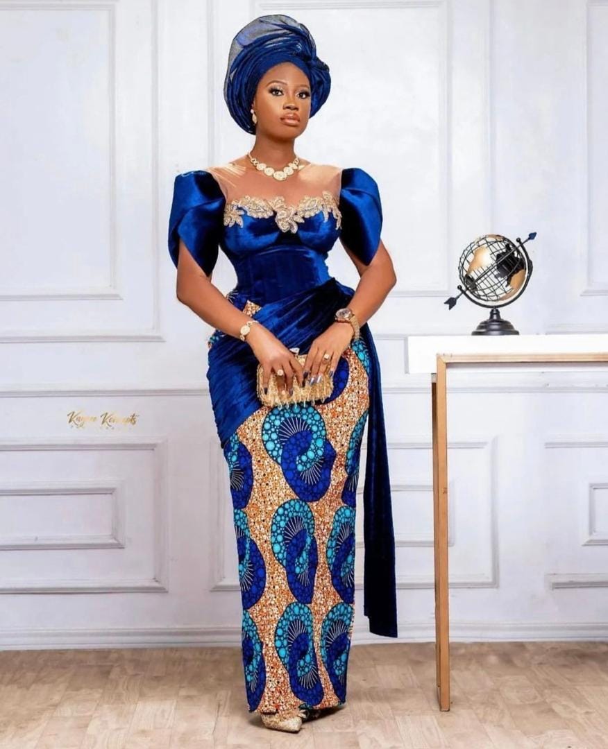 Ankara Evening Dress - Etsy