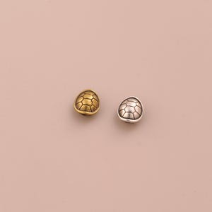 18K Gold Filled Turtle Shell Spacer Beads,Turtle Shell Beads for DIY Necklaces Bracelets Jewelry Making Findings