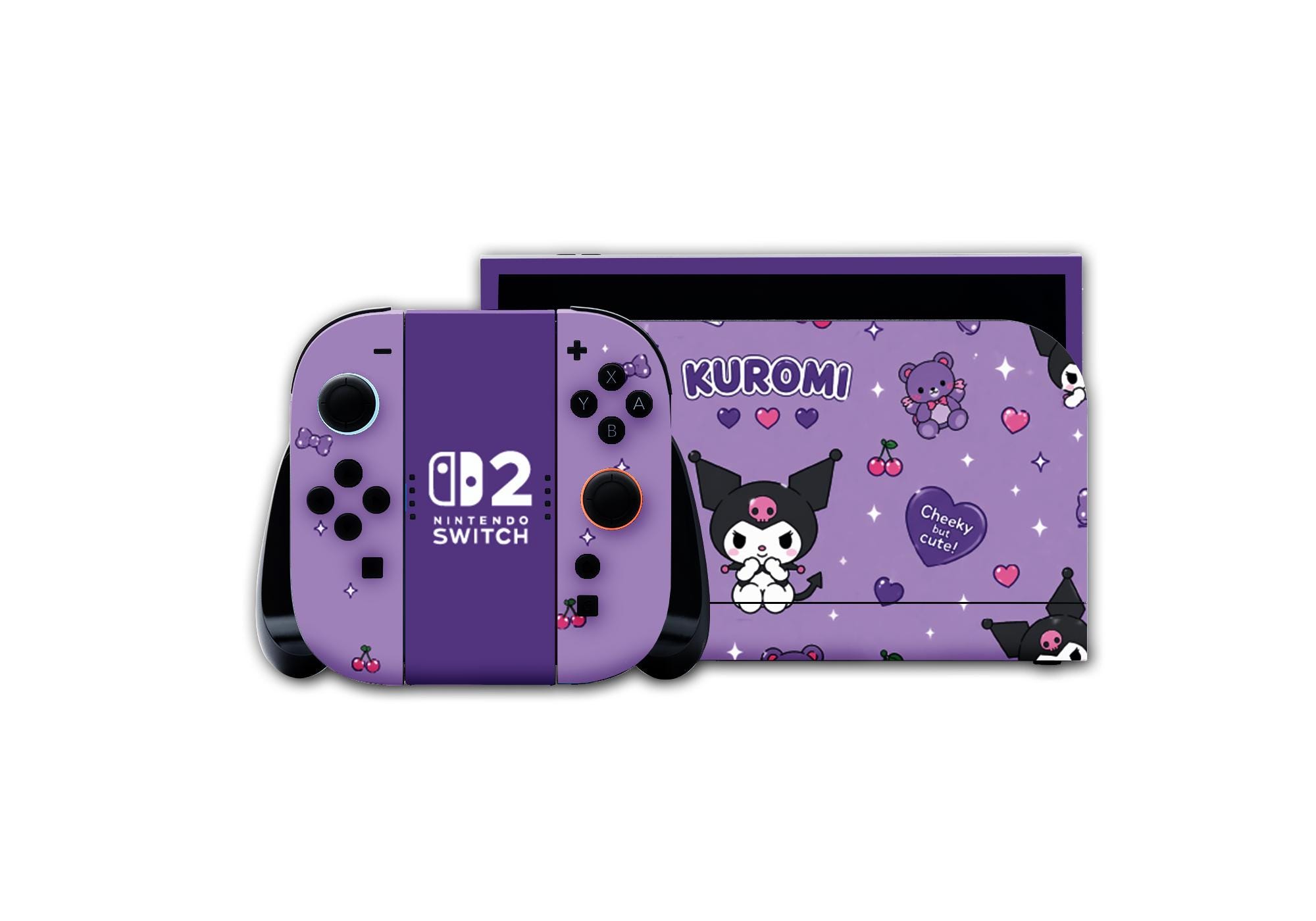 Nintendo Switch 2 Kuromi Purple Skin – Kawaii Goth Console Sticker