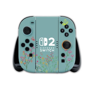 Nintendo Switch 2 Skin – Pastel Floral Pattern | Console & Joy-Con Sticker image 2