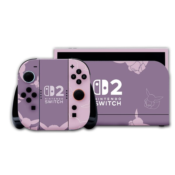 Nintendo Switch 2 Skin – Cozy Purple Minimal Design – Pastel Vinyl Gamer Setup Adult