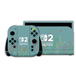 Nintendo Switch 2 Skin – Pastel Floral Pattern | Console & Joy-Con Sticker image 1