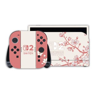 Nintendo Switch 2 Sakura | Console personnalisée fleur de cerisier | Joy-Con rose design japonais | Édition esthétique gaming