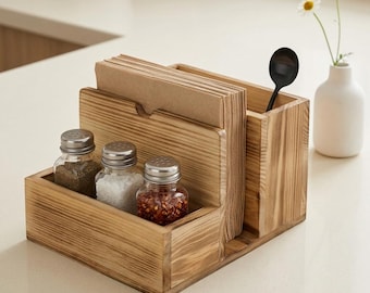 Transparent Tissue Box Holder Multifunction Desktop Organizer Kitchen Countertop Storage Decor