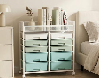Rolling Storage Organizer Multi Layer Drawer Rack With Wheels Kitchen Bedroom Storage Cabinet Home Organizer