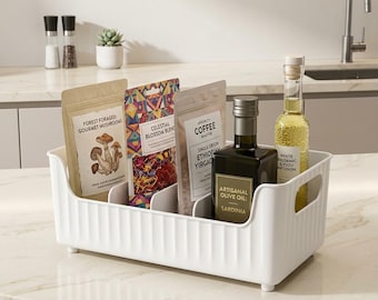 Kitchen Condiment Storage Rack Multifunction Desktop Organizer Removable Spice Storage Box