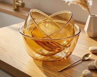 Clear Glass Mixing Bowl Heat Resistant Kitchen Bowl Salad Soup Baking Bowl Microwave Safe Transparent Serving Bowl