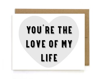 sweet anniversary card, card for husband, boyfriend gift, card for wife, valentines day card, love of my life
