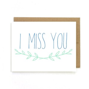 Missing you Karten ""Ich vermisse dich"" schlicht und süß