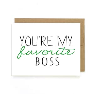Cartão Boss "Você é meu chefe favorito" Cartão para Boss. Cartão de felicitações - colegas de trabalho.