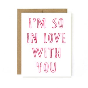 Love Cards Tarjeta de felicitación "Estoy tan enamorada de ti". Tarjeta Romántica. Tarjeta de aniversario.