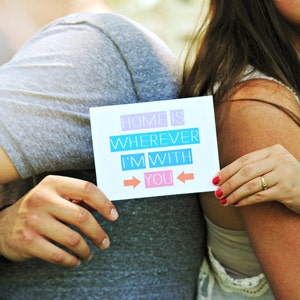 Biglietto romantico " La casa è ovunque io sia con te " Biglietto di auguri di StrangerDays. Manca la tua carta. Pensando a te card. Ti amo card.