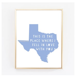 Texas stampabile 8x10 / Download istantaneo / Arte della parete del Texas / Stampa artistica dell&#39;asilo nido del Texas / Arredamento del Texas / Stampa del Texas / Arte del Texas / Mappa del Texas