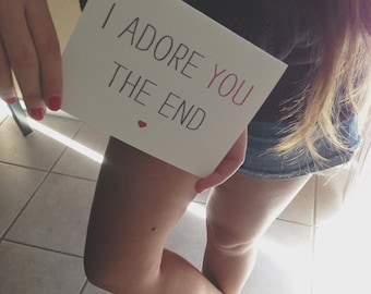 Ich verehre dich bis ans Ende Karte, Liebeskarte für Partner, Liebeskarte für Freund Freundin
