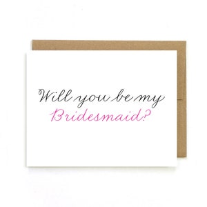 Hochzeitskarte "Wirst du meine Brautjungfer sein" Heiratskarte. Trauzeugin. Brautjungfer.