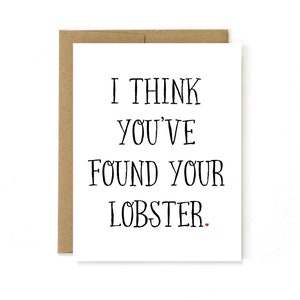 Lobster Card, You&#39;re my Lobster, Lobster, You are my Lobster Card, Found my lobster, Wedding Card, Funny Love Card, Valentines&#39; Day Card