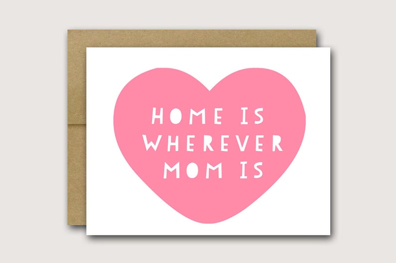 Mother's Day Card Home is wherever mom is Card for mom, step-mom, mom card, card for her, birthday image 2