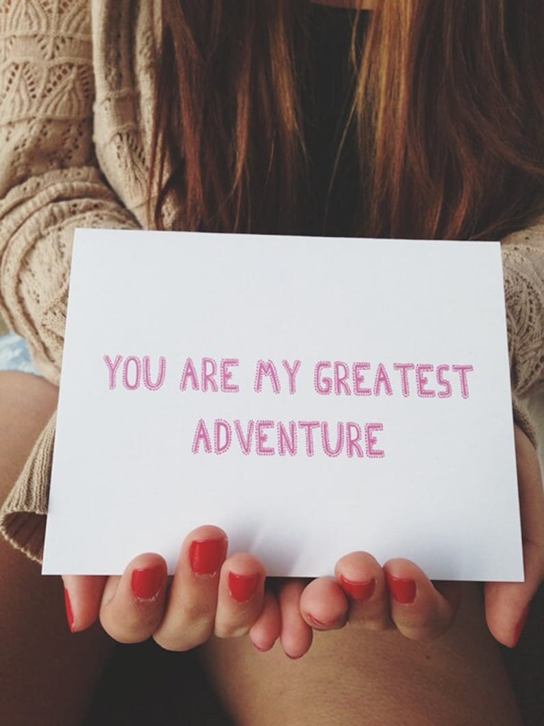 Anniversary card You are my Greatest Adventure Love Card, Card for Boyfriend, Card for Husband, Valentines Day Card, Funny Love Card image 1