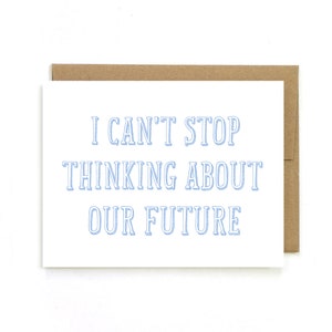 Cartão de aniversário "Nosso Futuro" Cartão de felicitações. Eu te amo cartão. Cartão de Dia dos Namorados