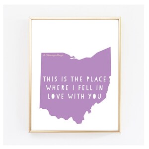 Ohio Printable 8x10 | Instant Download | Ohio wall art | Ohio Nursery Art Print | Ohio decor | Ohio print | Ohio wedding | Ohio anniversary