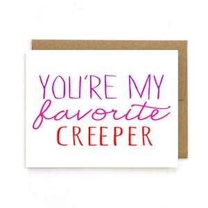 Carte de Saint Valentin " Tu es ma plante grimpante préférée " Carte de voeux réalisée par StrangerDays. Je t'aime carte. Carte d'amour d'Halloween
