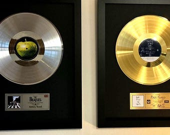 AANGEPASTE PLATINUM of GOUD 12" platendisplay - Maak je eigen gepersonaliseerde item - Achievement Awards, First Dance, Company Awards, Anniversary