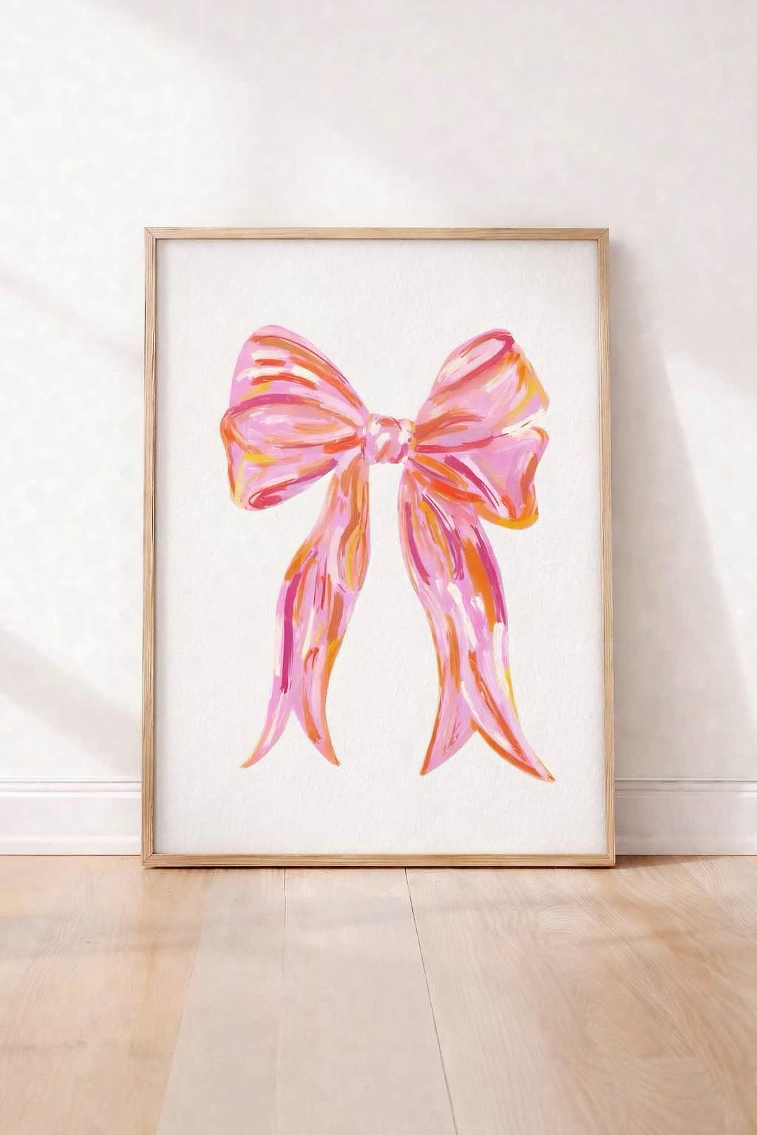 Pink Bow Wall Art Print, Coquette Room Decor, Girly Aesthetic Poster ...