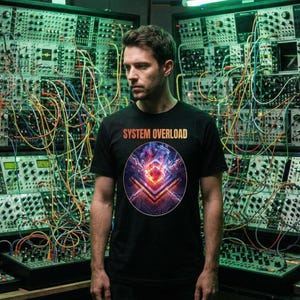 Camiseta de productor musical - Sobrecarga del sistema, fallo de CPU - Logic Pro, Ableton, FL Studio - Neural Labs Design