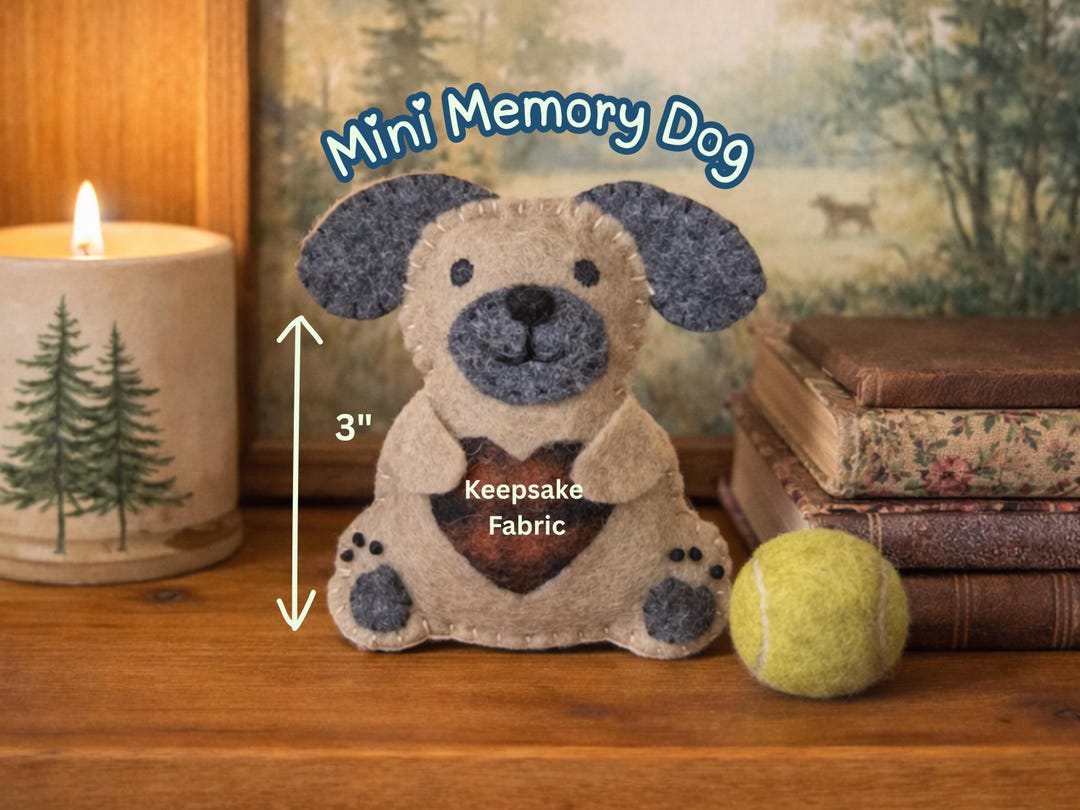 Mini Memory Dog Sewing Pattern, Felt Keepsake Ornament DIY, Pet ...