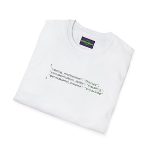 Funny JSON Code T-Shirt | Coder Programmer Tee