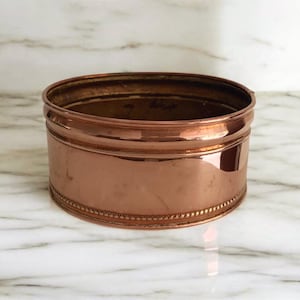 Vintage Copper Lombard Polished Plant Pot, Mid Century 15cm Copper Planter, Vintage Cottagecore Home Decor