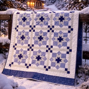 Northern Star Quilt Pattern – Classic Grid Design (PDF Pattern)